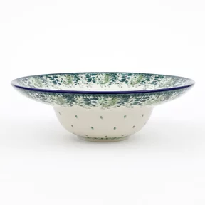 Talerz głęboki na spaghetti D86 25cm <br> 2206X Zielone paprocie